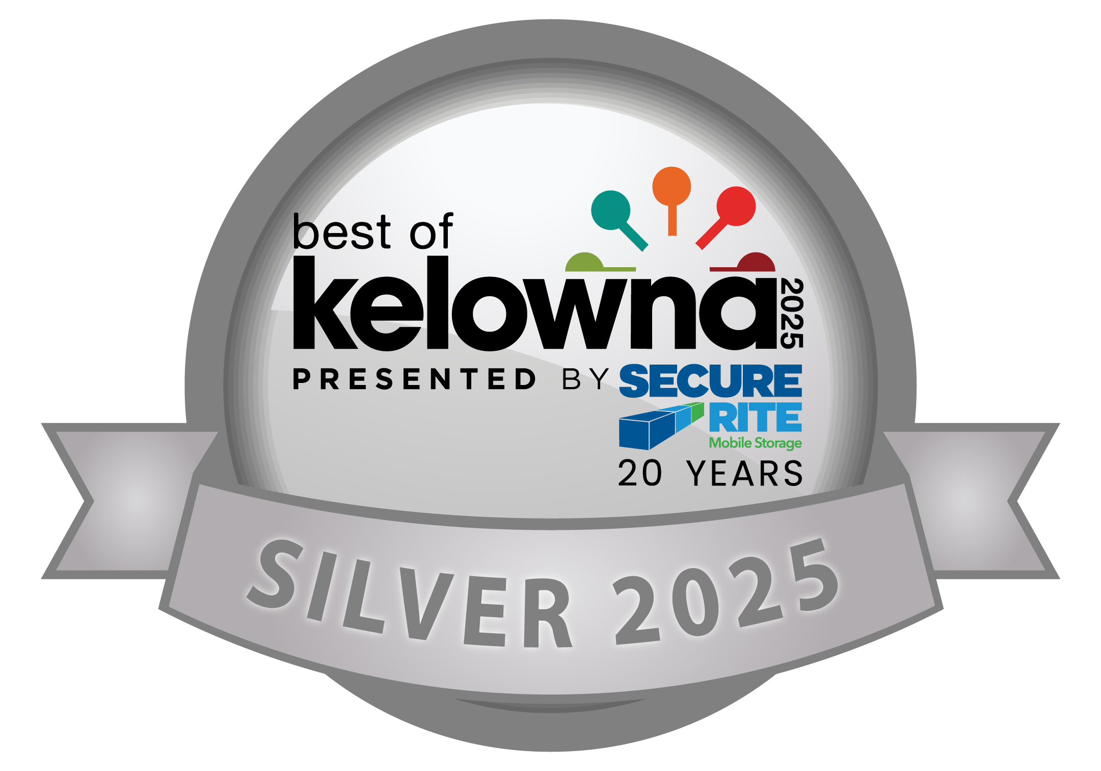 2025 Best of Kelowna Silver Best Beauty Salon badge
